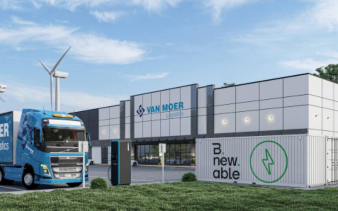 Van Moer Logistics bouwt samen met Bnewable slimme laadpleinen voor elektrisch vrachtverkeer